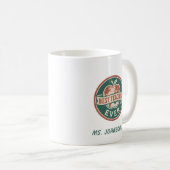 Mug Vintage Apple meilleur enseignant jamais insigne c (Devant droit)