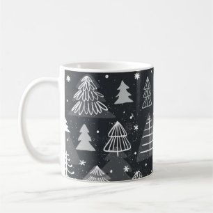 Mug Vintage arrière - plan sans soudure avec arbres de
