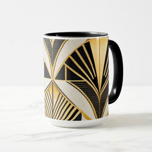 Mug vintage "Art déco doré" (Devant droit)