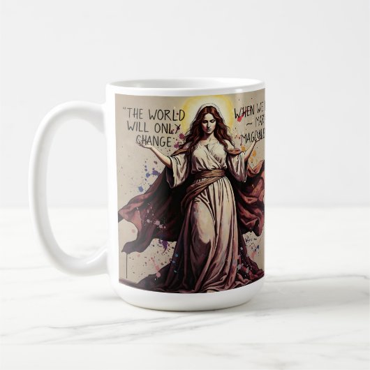 Mug Vintage Art Mary Magdalene Quote  (Gauche)