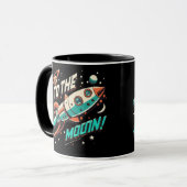 Mug Vintage Au Moon Rocket ship (Devant gauche)