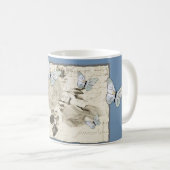 Mug Vintage avec papillons (Devant droit)