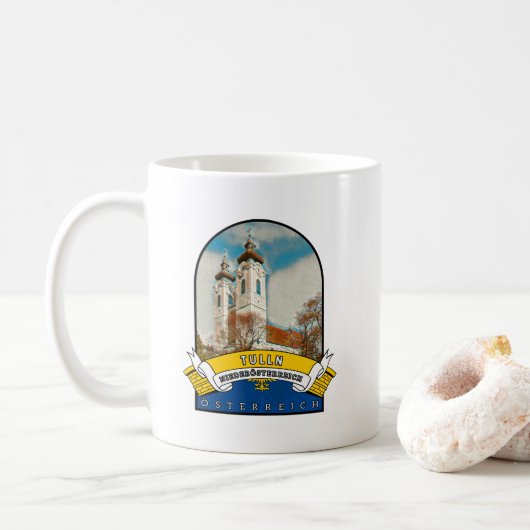 Mug Vintage Basse-Autriche Tulln Souvenir (Avec donut)