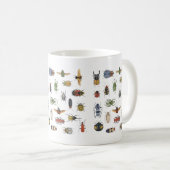 Mug Vintage Beetle Insect Pattern Entomology Nature (Devant droit)