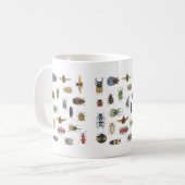 Mug Vintage Beetle Insect Pattern Entomology Nature (Devant gauche)