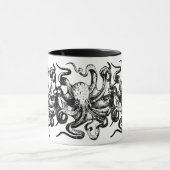 Mug Vintage Black Octopus (Centre)