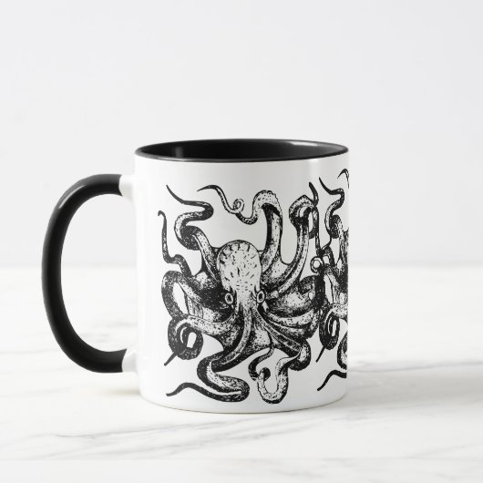 Mug Vintage Black Octopus (Gauche)