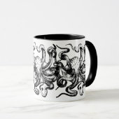 Mug Vintage Black Octopus (Devant droit)