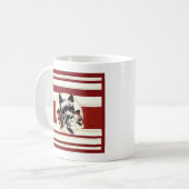 Mug Vintage Black Scottish Terrier sur mule rouge (Devant gauche)