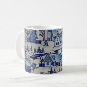 Mug Vintage Blue Christmas Village (Devant gauche)