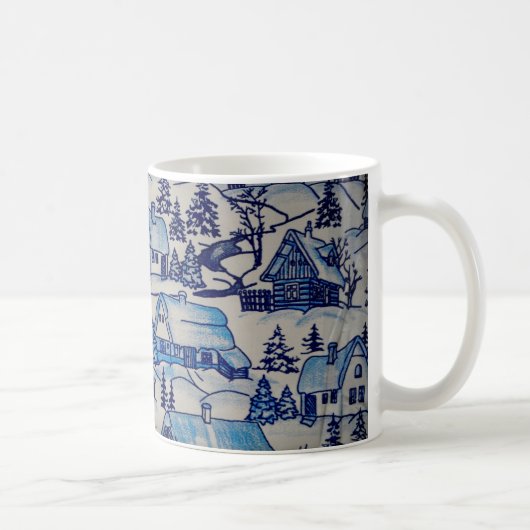 Mug Vintage Blue Christmas Village (Droite)