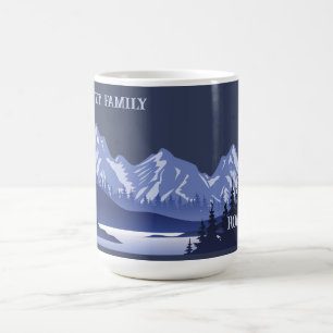 Mug Vintage Blue Mountain Lake Sunset
