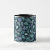 Mug Vintage Blue Turquoise Paisley (Centre)