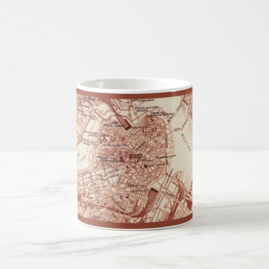Mug vintage Boston Map (Centre)