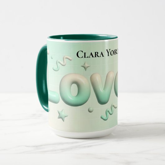 Mug Vintage Botanical Lovely Personalized Keepsake (Devant gauche)