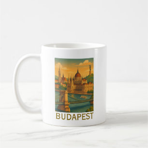 Mug Vintage Budapest Hongrie Art de voyage