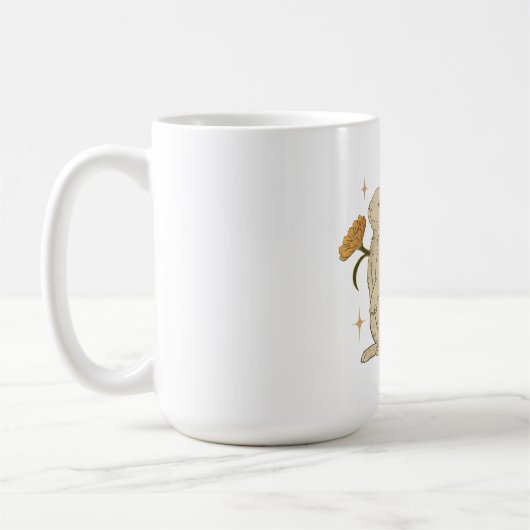 Mug Vintage Bunny & Mushroom Artwork T-Shirt (Gauche)