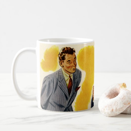 Mug Vintage Business, Mad CEO Executive Boss Employé (Avec donut)