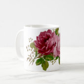 Mug Vintage Cabbage Rose Elegance  (Devant gauche)