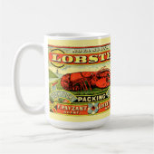 Mug Vintage Canned Nova Scotia Lobster Étiquette (Gauche)
