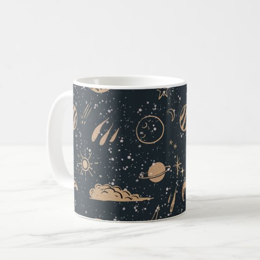 Mug Vintage Celestial Space Pattern (Devant gauche)