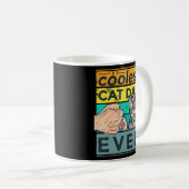 Mug Vintage Chat Fat Papa Jamais Bumer Poing (Devant droit)