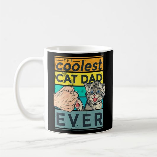 Mug Vintage Chat Fat Papa Jamais Bumer Poing (Gauche)