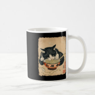Mug Vintage chat manger Ramen nouilles gothique Otaku