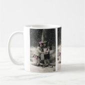 Mug Vintage Christmas, Best Friends on Skis (Gauche)