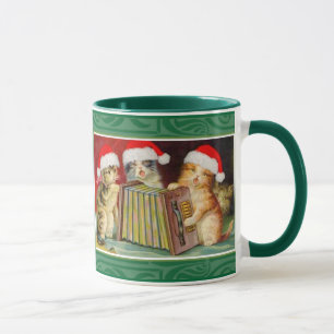 Mug Vintage Christmas Cats
