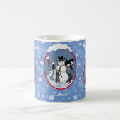 Mug Vintage Christmas Cats et Snowman drôle (Centre)