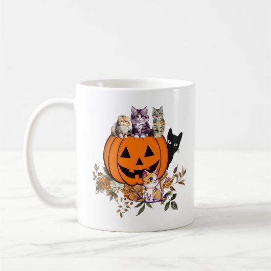 Mug Vintage Citrouille Patch Shirt Rustic Fall Graphis (Gauche)