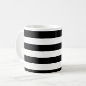 Mug Vintage Classic rayures noir & blanc (Devant gauche)