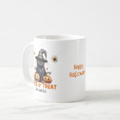Mug Vintage classique traditionnel Halloween chat noir (Devant gauche)
