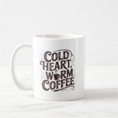 Mug Vintage Cold Heart Warm Coffee  (Gauche)