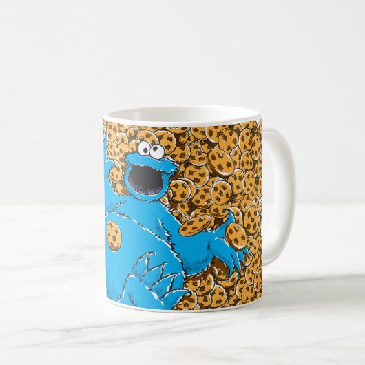 Mug Vintage Cookie Monster and Cookies (Devant droit)