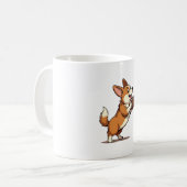 Mug Vintage Corgi Football Dog Illustration Retro Spor (Devant gauche)