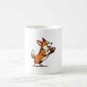 Mug Vintage Corgi Football Dog Illustration Retro Spor (Centre)