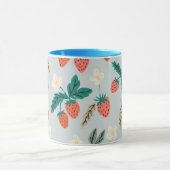 Mug Vintage Cottagecore Strawberry Pattern (Centre)