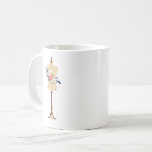Mug Vintage couture robe mignonne (Devant gauche)
