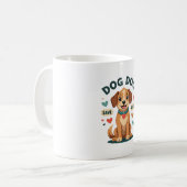 Mug Vintage Cute Rescue Dog Save A Life Cartoon Puppy  (Devant gauche)