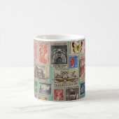Mug Vintage Czech stamps copyright free (Centre)