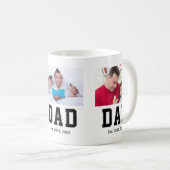 Mug Vintage Dad Established Black Text 3 Photo (Devant droit)
