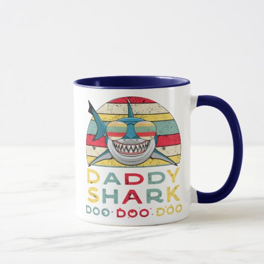 Mug Vintage Daddy Shark "Doo Doo Doo" (Droite)