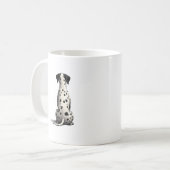 Mug Vintage Dalmatian Dog From Behind Illustration Min (Devant gauche)