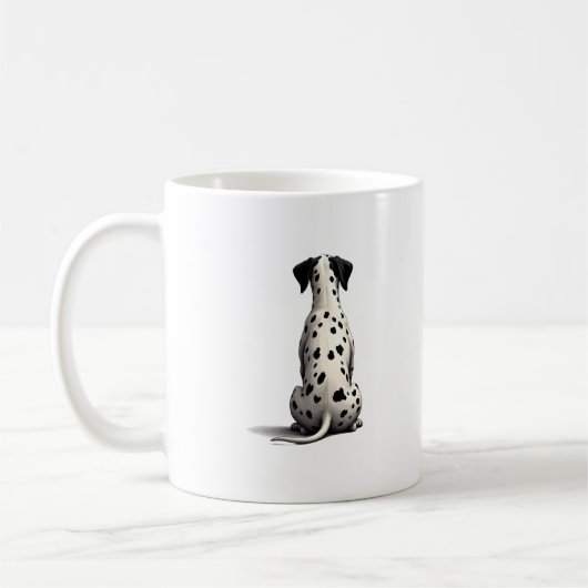 Mug Vintage Dalmatian Dog From Behind Illustration Min (Gauche)