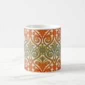 Mug Vintage Damask Contour Wallpaper - bleu violet rou (Centre)