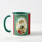 Mug Vintage dame avec Boston Terrier (Gauche)