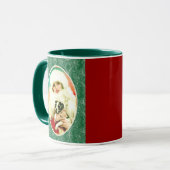 Mug Vintage dame avec Boston Terrier (Devant gauche)