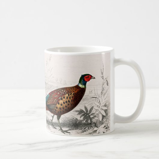 Mug vintage de faisan illustré (Droite)